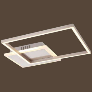 Geometryczna LAMPA sufitowa MUNNI 67220-20 Globo metalowa OPRAWA kwadratowa