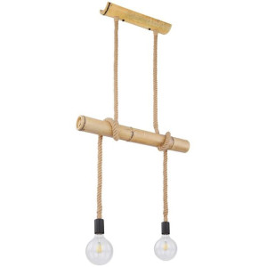 LAMPA wisząca FRAGNO 15429-2H Globo skandynawska OPRAWA liny ZWIS belka brą