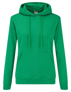 Bluza damska Classic kangurka hooded sweat lady-fit M M zielony melanż (RX)