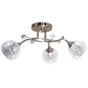 Plafon LAMPA sufitowa VEN W-A 26004/3 AB klasyczna OPRAWA z kryształkami ku