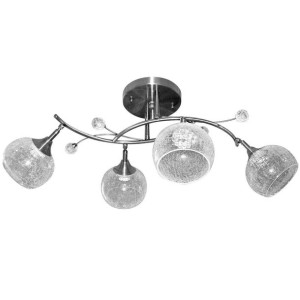 LAMPA sufitowa VEN W-A 26004/4 SL klasyczna OPRAWA z kryształkami kule ball