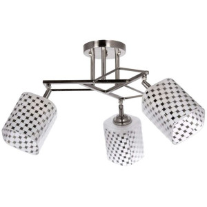LAMPA sufitowa VEN W-C 0441/3 metalowa OPRAWA regulowana satyna czarna biał