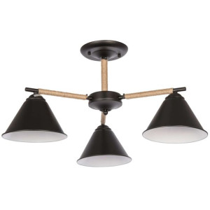 LAMPA sufitowa VEN W-N 3101/3 skandynawska OPRAWA metalowe stożki liny czar