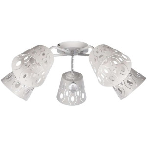 LAMPA sufitowa VEN W-N 3169/5 metalowa OPRAWA z kryształkami crystal białe
