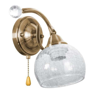 LAMPA ścienna VEN K-B 22060/1 AB metalowa OPRAWA regulowany kinkiet z krysz