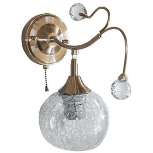 LAMPA ścienna VEN K-BA 26004/1 AB regulowana OPRAWA szklany kinkiet z krysz