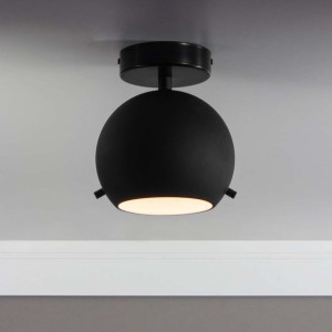 LAMPA sufitowa MYOO 5902429630385 Sotto Luce szklana OPRAWA kula czarna