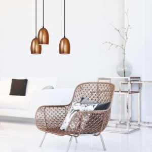 LAMPA wisząca UME 5902429603297 Sotto Luce szklana OPRAWA loftowy zwis mied