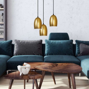 LAMPA wisząca UME 5902429621321 Sotto Luce loftowa OPRAWA szklany zwis złot