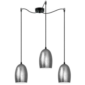 LAMPA wisząca UME 5902429621246 Sotto Luce szklana OPRAWA zwis loftowy sreb