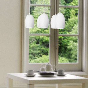 LAMPA wisząca UME 5902429621284 Sotto Luce loftowa OPRAWA zwis szklany biał