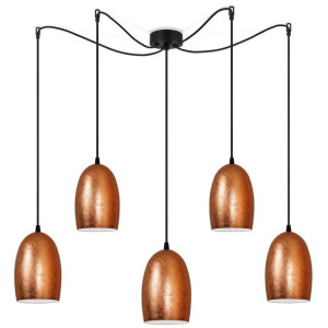 LAMPA wisząca UME 5902429603303 Sotto Luce szklana OPRAWA zwis loftowy mied