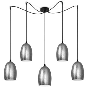 LAMPA wisząca UME 5902429603327 Sotto Luce loftowa OPRAWA zwis szklany sreb