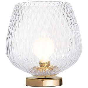 Stojąca LAMPA stołowa VENUS 41031109 Kaspa nocna LAMPKA szklana loftowa zło
