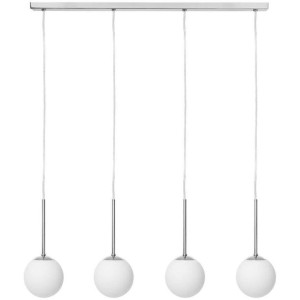 Modernistyczna LAMPA wisząca LAMIA 11038403 Kaspa szklana OPRAWA na listwie