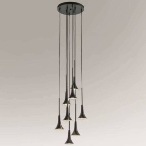 Wisząca LAMPA industrialna KANZAKI 8533 Shilo metalowa OPRAWA kaskada zwis