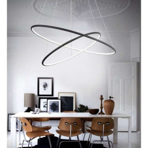LAMPA wisząca SLIM/000010/3000/B MDECO okrągła OPRAWA metalowy ZWIS LED 53W