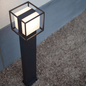 Ogrodowa LAMPA stojąca CRUZ 7199201118 Lutec metalowa OPRAWA prostokątna LE