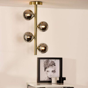 Loftowa LAMPA sufitowa TYCHO 45174/04/02 Lucide metalowa OPRAWA szklane kul