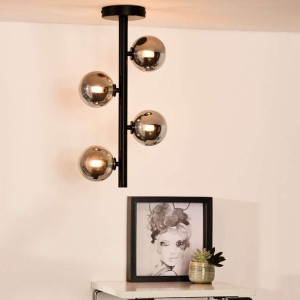 LAMPA sufitowa TYCHO 45174/04/30 Lucide loftowa OPRAWA szklane kule przydym