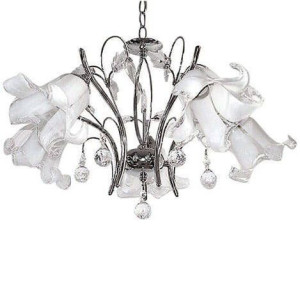Żyrandol LAMPA wisząca VEN W-3691/5 CHROM klasyczna OPRAWA crystal glamour
