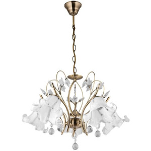 Żyrandol LAMPA wisząca VEN W-3691/5 PATYNA klasyczna OPRAWA zwis na łańcuch