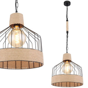 Wisząca LAMPA loftowa HALIA 15674H1 Globo metalowa OPRAWA kopuła ZWIS skand
