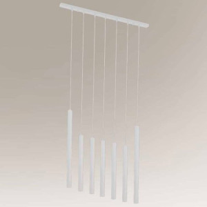 LAMPA wisząca AOMORI 7985 Shilo loftowa OPRAWA metalowy ZWIS kaskada biała