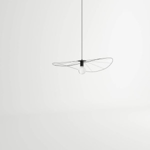 LAMPA wisząca ESKOLA TH.010B SOL druciana OPRAWA metalowy kapelusz zwis bia