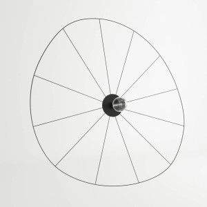 LAMPA sufitowa ESKOLA TH.014ZL loftowa ORAWA metalowy kapelusz druciany zło