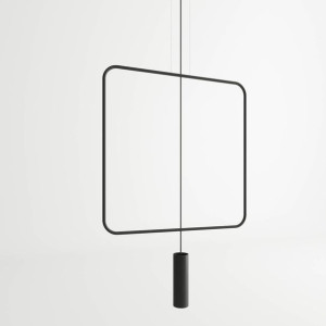 Loftowa LAMPA wisząca RANA TH.018B metalowa OPRAWA ramka ZWIS kwadratowy bi