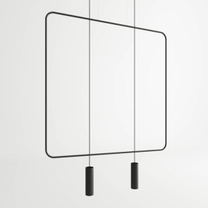 LAMPA wisząca RANA TH.019M loftowa OPRAWA metalowy ZWIS ramka frame prostok