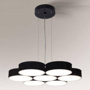 LAMPA wisząca ZAMA 8545 Shilo metalowa OPRAWA zwis LED 112W 4000K czarny