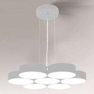 LAMPA wisząca ZAMA 8546 Shilo metalowa OPRAWA zwis LED 112W 4000K biały