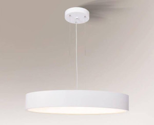 LAMPA wisząca BUNGO 7555 Shilo okrągła OPRAWA zwis biały