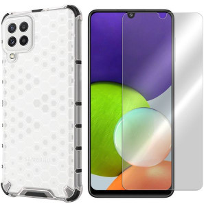 Etui Do Samsung Galaxy A22 4g Case Honey + Szkło