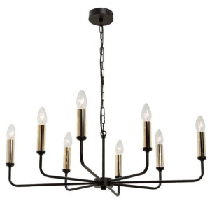 Pałacowy żyrandol AMPLI 6220Z-H02-06 na łańcuchu złoty czarny