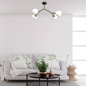 Czarna lampa natynkowa JOY MLP7461 Milagro loftowe molekuły balls