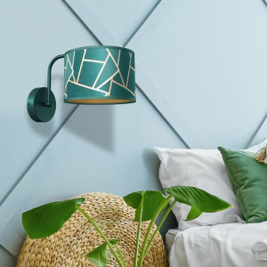 Ścienna lampa ZIGGY MLP7572 Milagro geometryczne wzory zielone