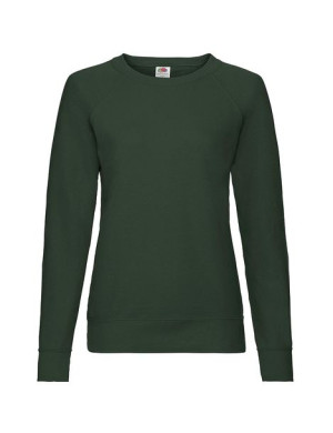 Fruit of the Loom Bluza damska lekka raglan XL butelkowa zieleń (38)