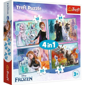 Trefl - Puzzle 4w1 - Niezwykły Świat - Kraina Lodu 2 - 34381