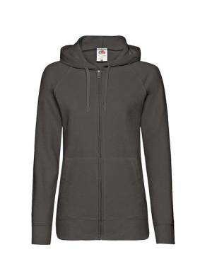 Bluza damska lekka rozpinana z kapturem Lady-Fit S S grafit (GL)