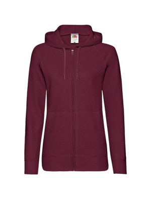Bluza damska lekka rozpinana z kapturem Lady-Fit XS burgund (41)