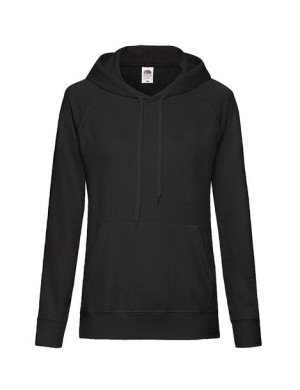 Fruit of the Loom Bluza damska lekka z kapturem Lady-Fit XS czarny (36)