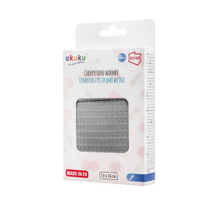 Akuku A0535 termofor z pestek wiśni 13×16 cm grey