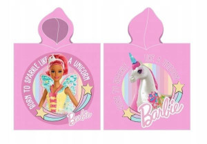 BARBIE Ponczo RĘCZNIK 100% bawełna PONCHO