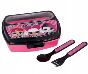 LOL Surprise PUDEŁKO Śniadaniowe Lunchbox sztućce