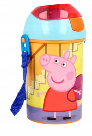 Świnka Peppa Bidon z paskiem 450 ml Butelka Kubek