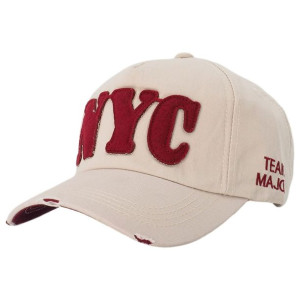 Czapka z daszkiem NYC beżowa