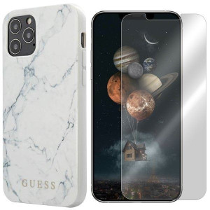 Etui Do Iphone 12 Pro Guess Marble Obudowa + Szkło